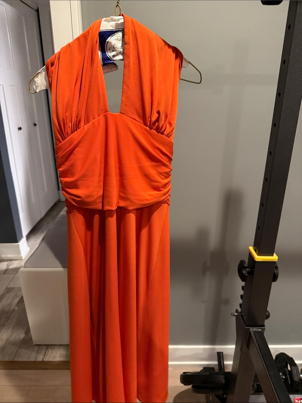 Laundry By Shelli Segal Vibrant Orange One-Shoulder Maxi Dress
